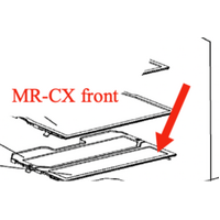 Mitsubishi Mitsubishi Fridge Glass Shelf Front CX370 CX402 spare part