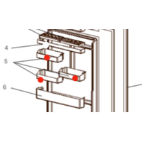 Mitsubishi Mitsubishi Fridge Half Shelf Door MR-385T, MR-385U, MR-385X, MR-385B, L75159 spare part