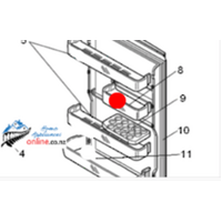 Mitsubishi Mitsubishi Fridge Half Shelf MR-BF325B, MR-BF390B, MR-BF325C, MR-BF390C, MR-C405B, MR-C405C, MR-C405G *89119 spare part