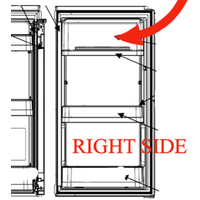 Mitsubishi Mitsubishi Fridge Lid for Toppest Shelf Right Side Door MR-L710E-ST-A, MR-L650EH-A-ST spare part