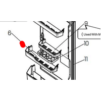 Mitsubishi Mitsubishi Fridge Middle Shelf MR-CX370EJ, MR-CX402EJ, *88118 spare part