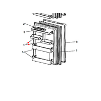 Mitsubishi Mitsubishi Fridge MR-260G Small Shelf Side Toside , 260G, MR-260G-ST-A spare part