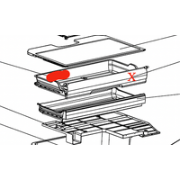 Mitsubishi Mitsubishi Fridge Only Slide Chill Case Draw MR-CGX492EP-GSL-A2 *J8413 spare part