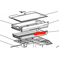 Mitsubishi Mitsubishi Fridge Slide Chill Draw Low MR-CGX492EP-GSL-A2 spare part