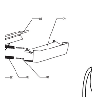 Nouveau Nouveau Dish Washer Kick Board Or Panel 7205D-W, White spare part