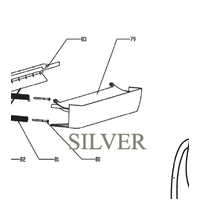 Nouveau Nouveau Dish Washer Kick Board Or Panel Silver 7205D-S spare part