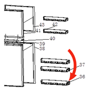 Nouveau Nouveau Fridge Bottle Shelf On Door HD247FW, HD247SS Tuscany FR-291SS FR-291W spare part