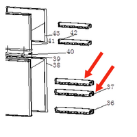 Nouveau Nouveau Fridge Middle Or Top Shelf On Door HD247FW, Tuscany T215LRF, TRD22W TRD-22W spare part