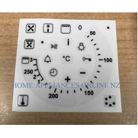 Universal Oven Control Panel Decal Sticker 250c with grill at the end Oven Control Panel Decal Sticker 250c with grill at the end spare part