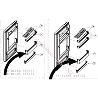 Panasonic Panasonic Bottle Shelf NR-BL308 NR-BL268, NR-BL348 *77650 spare part