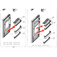 Panasonic Panasonic Egg Or Top Shelf for NR-BL308 Or Top Or 2ND From Top Shelf for NR-BL268, NR-BL348 *77650 spare part