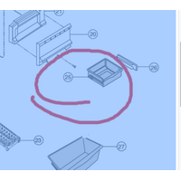 Panasonic Panasonic Freezer Upper Bin Tray Right Side NR-BR34AMSAU, NR-BR34AMWAU, NR-BR34BPSAU, CNRAH-313600 spare part