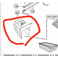 Panasonic Panasonic Fridge Drawer Rail Left Side NR-BR34AMSAU NR-BR34AMWAU spare part