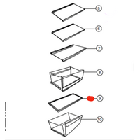 Panasonic Panasonic Fridge Freezer Tray Chill Top NR-BW465,NR-BW415, NRBW415, NRBW465, *90422 spare part