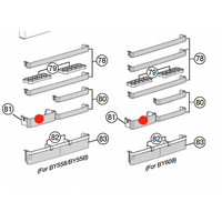 Panasonic Panasonic Fridge Half Shelf Left Side NR-BY55BPS NR-BY55BVW NR-BY558PS NR-BY558XS NR-BY608PS NR-BY608XS spare part