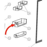 Robinhood Robinhood Fridge Door Bottle Shelf RHTMF221X spare part