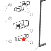 Robinhood Robinhood Fridge Door Lower Shelf RHTMF221X spare part