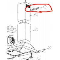 Robinhood Robinhood Rangehood Bracket Top RWC3CL9SS spare part