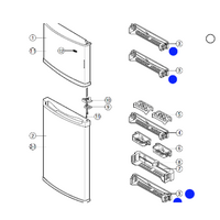 Samsung Samsung Fridge and Freezer Door Shelf SR-29NXB, SR-29NXB, SR-33NXB, SR-33NXB, SR-V29H, SR-V33H spare part