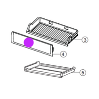 Samsung Samsung Fridge Chill Shelf Cover Fresh Room Cover SR254MW, SR255MLS , *373A spare part