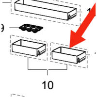 Samsung Samsung Fridge Door Middle Short Shelf SRP406RS, RR39M7010WW/SA, RR39M71357F/SA, SRP405RW spare part