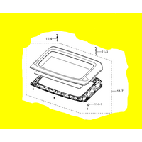 Samsung Samsung Washing Machine Lid Assy WA55H4000SW/NZ spare part
