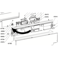 Smeg Smeg Dishwasher Control Panel Strip On Top 69606, STH905 spare part