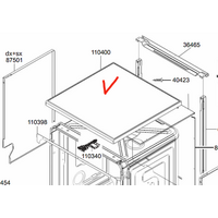 Smeg Smeg Dishwasher Top Cover DWA6214X, DWA6214S spare part