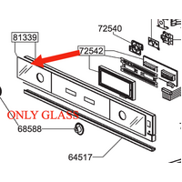 Smeg Smeg Oven Control Panel Only Glass SCP112-2 spare part