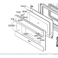 Smeg Smeg Oven Outer Door Glass for SFA4395MCX spare part