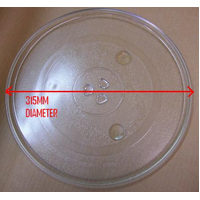 Omega Universal Microwave Turntable Glass Plate - CLM28GK Omega OMW34X OMOG25S, OMOG25W, 315MM Wide, *500503 4055498424 spare part