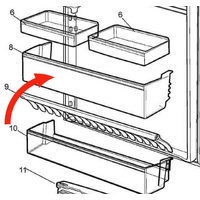 Electrolux Westinghouse Electrolux Fridge Shall Shelf WBE4502WB, WBE4514SA spare part