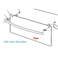 Electrolux Westinghouse Electrolux Outer Door Assy Smaller Oven Stainless Steel WVE616 spare part