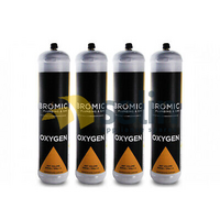 Universal 4 x 1 Litre PURE OXYGEN Bromic Disposable Gas Bottle | 12mm Thread Mapp 400300 spare part