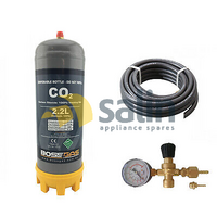 Universal 2.2 Litre PURE CO2 Disposable Gas Bottle Combo Kit | MIG spare part