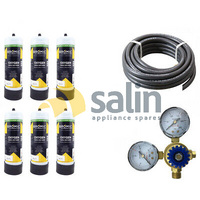 Universal 6 x 2.2 Litre PURE OXYGEN Bromic Disposable Gas Bottle Combo | 12mm Thread spare part