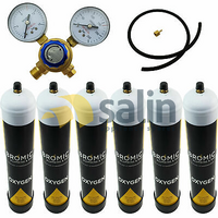 Universal 6 x 1 Litre PURE OXYGEN Bromic Disposable Gas Bottle Combo | 12mm Little Torch spare part