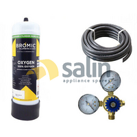 Universal 1 x 2.2 Litre PURE OXYGEN Bromic Disposable Gas Bottle Combo | 12mm Thread spare part