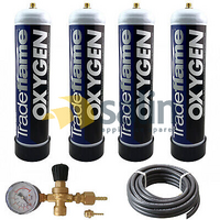 Universal 4 x 1 Litre PURE OXYGEN Disposable Gas Bottle Combo | Home Brew Tradeflame spare part