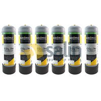 Universal 6 x 2.2 Litre ARGON + CO2 Disposable Gas Bottle Pack spare part