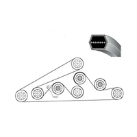 Dunlop FITS 22950200 DOUBLE SIDED VEE BELT COUNTAX WESTWOOD 50" IBS DECK DUNLOP spare part
