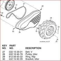 Husqvarna HUSQVARNA CRT51 DRT900 MRT6 TR430 TR460 ROTAVATOR TILLER DRIVE BELT 532132801 spare part