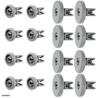 AEG AEG ELECTROLUX ZANUSSI TRICITY FULL SET OF Brand New DISHWASHER BASKET WHEELS (16) spare part