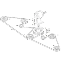 PIX MURATORI MRP1-235 TOPPER MOWER 2 X REPLACEMENT DRIVE BELTS 68092300 PIX BRAND spare part