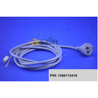 Electrolux Genuine Power Cable. Aus. 2600mm for Electrolux Dryers P/N 1366115416 spare part