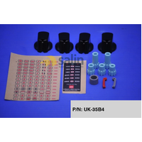 Universal Genuine Knob 35mm Uni Blk Kit & Decals for  Ovens & Cooktops P/N UK-35B4 spare part
