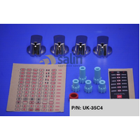 Universal Genuine Knob 35mm Uni Chrme Kit&decals for  Ovens & Cooktops P/N UK-35C4 spare part