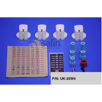 Universal Genuine Knob 35mm Uni Wht Kit & Decals for  Ovens & Cooktops P/N UK-35W4 spare part