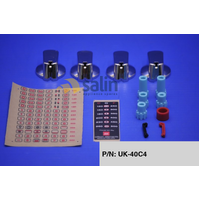 Universal Genuine Knob 40mm Uni Chrme Kit&decals for  Ovens & Cooktops P/N UK-40C4 spare part