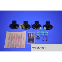 Universal Genuine Knob 48mm Uni Blk Kit & Decals for  Ovens & Cooktops P/N UK-48B4 spare part